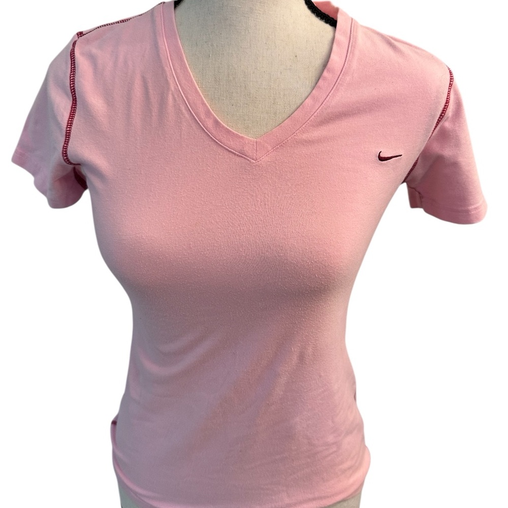 Nike Pink Fitted Short Sleeve Tee